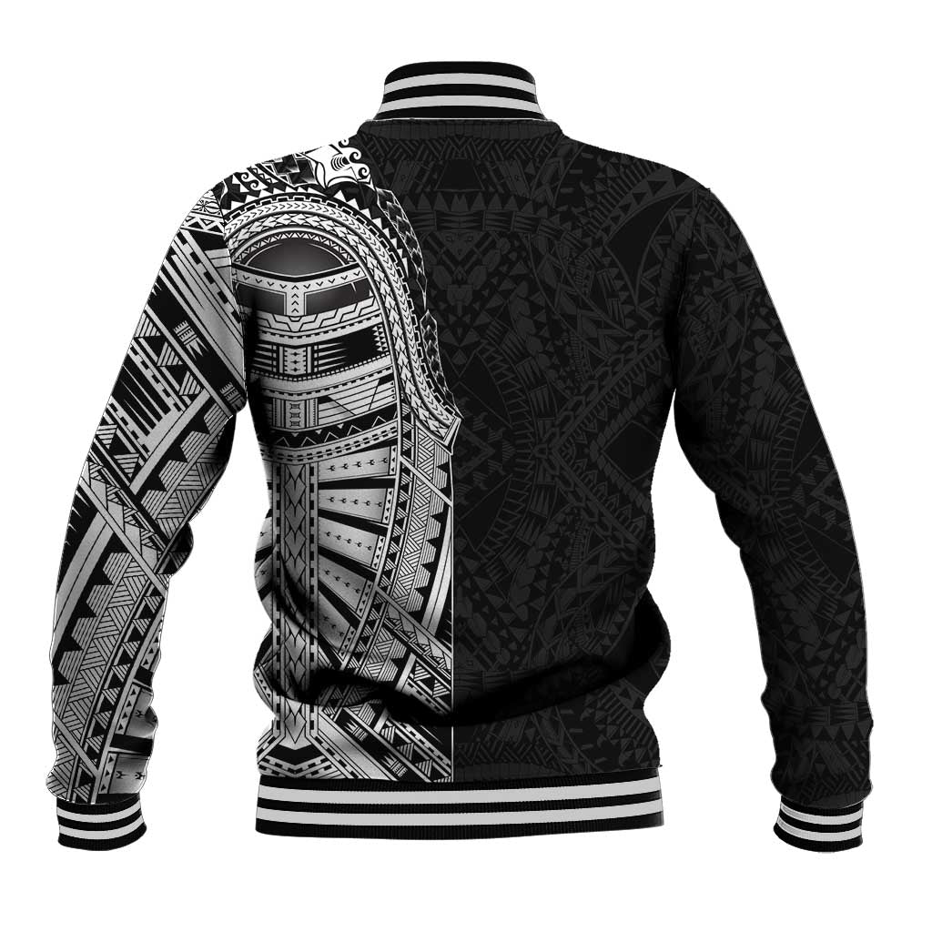 Traditional Polynesian Art Tattoos Baseball Jacket Black Color - Polynesian Pride