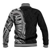 Traditional Polynesian Art Tattoos Baseball Jacket Black Color - Polynesian Pride