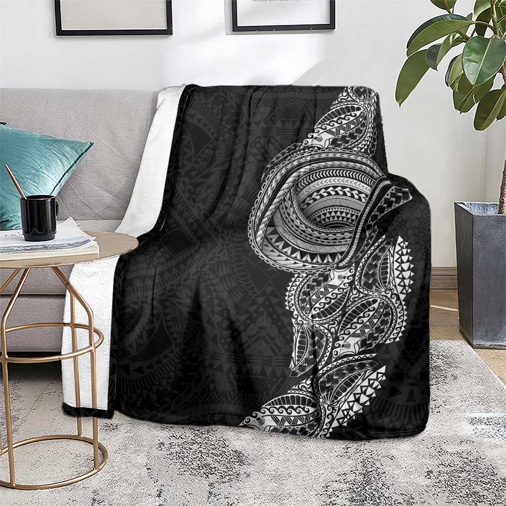 Traditional Polynesian Art Tattoos Blanket Black Color - Polynesian Pride