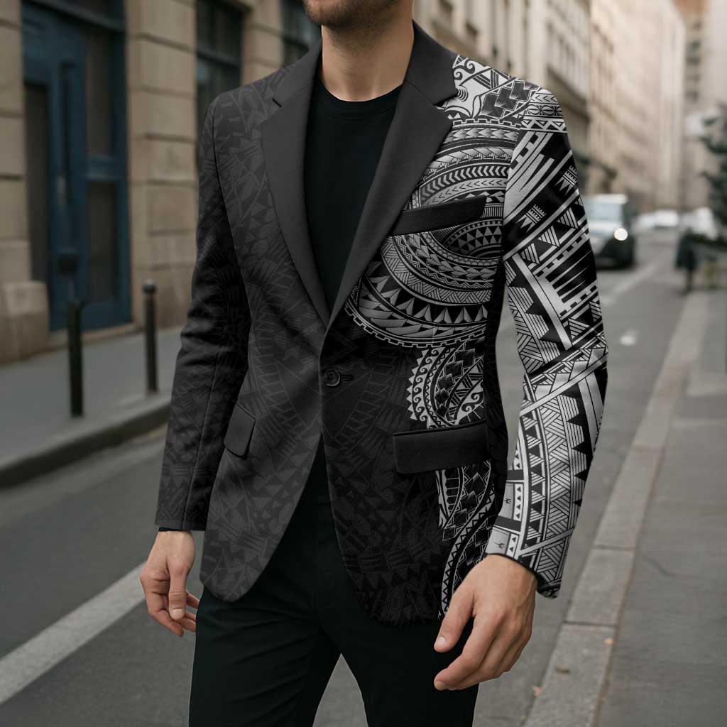 Traditional Polynesian Art Tattoos Blazer Black Color - Polynesian Pride