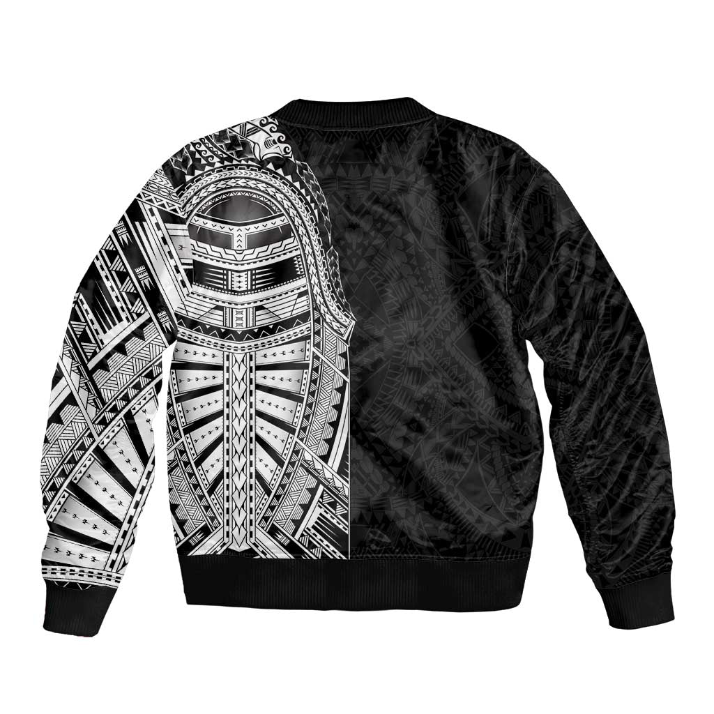 Traditional Polynesian Art Tattoos Bomber Jacket Black Color - Polynesian Pride