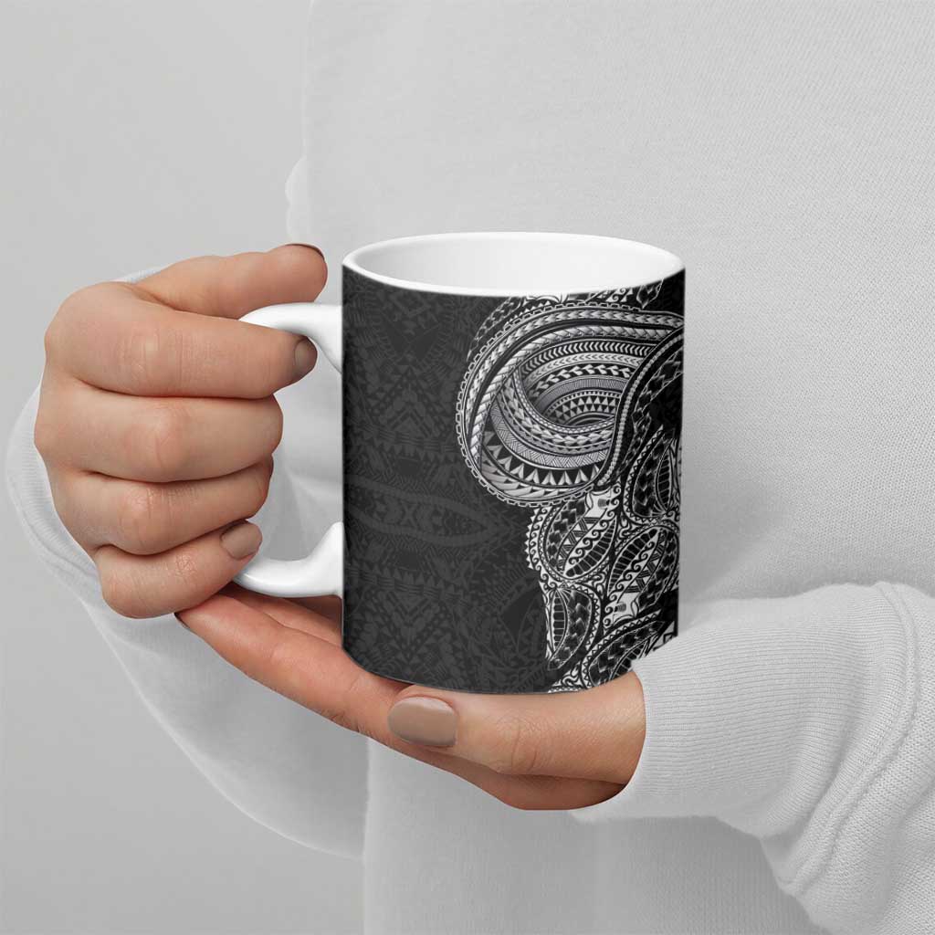 Traditional Polynesian Art Tattoos Ceramic Mug Black Color - Polynesian Pride