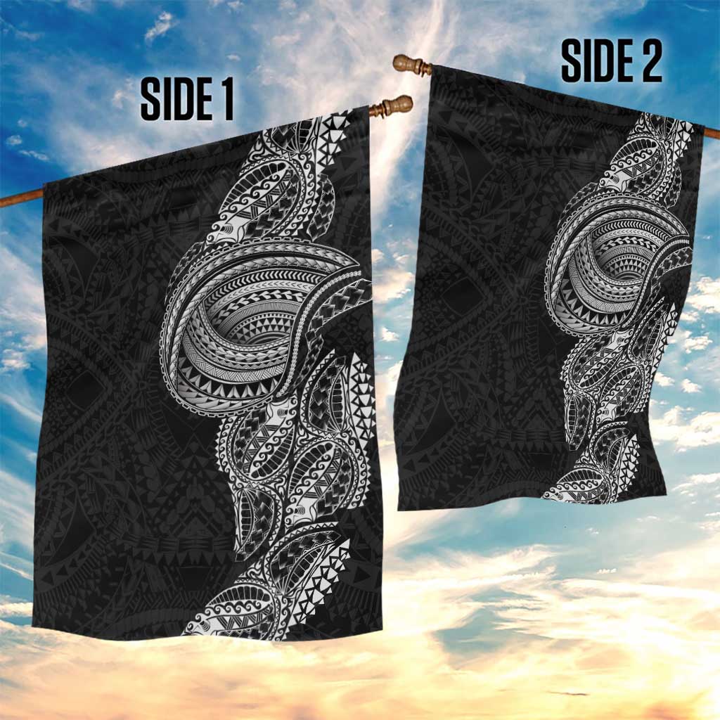 Traditional Polynesian Art Tattoos Garden Flag Black Color - Polynesian Pride