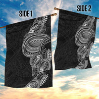 Traditional Polynesian Art Tattoos Garden Flag Black Color - Polynesian Pride
