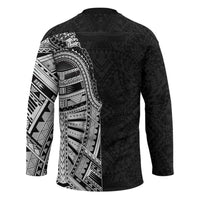 Traditional Polynesian Art Tattoos Hockey Jersey Black Color - Polynesian Pride