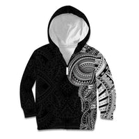 Traditional Polynesian Art Tattoos Kid Hoodie Black Color - Polynesian Pride