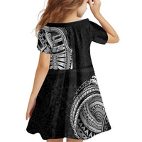 Traditional Polynesian Art Tattoos Kid Short Sleeve Dress Black Color - Polynesian Pride