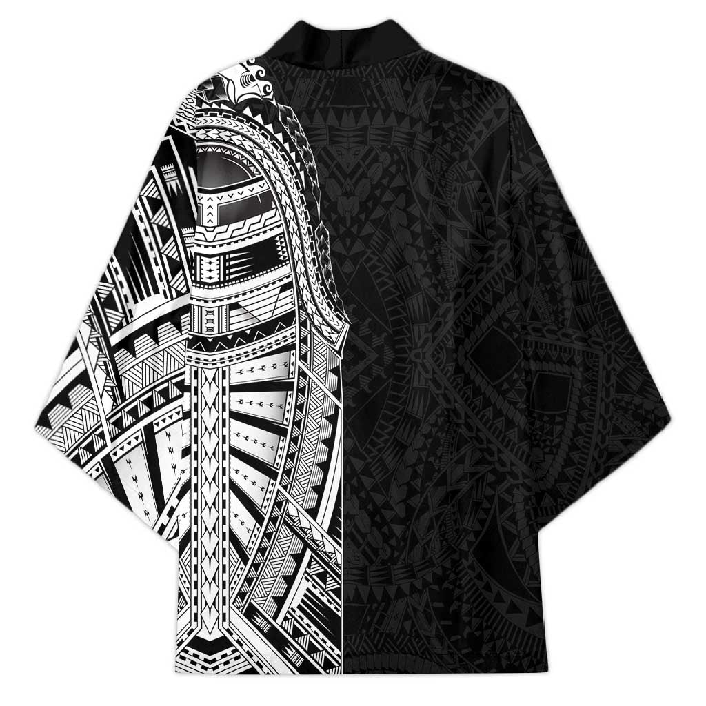 Traditional Polynesian Art Tattoos Kimono Black Color - Polynesian Pride