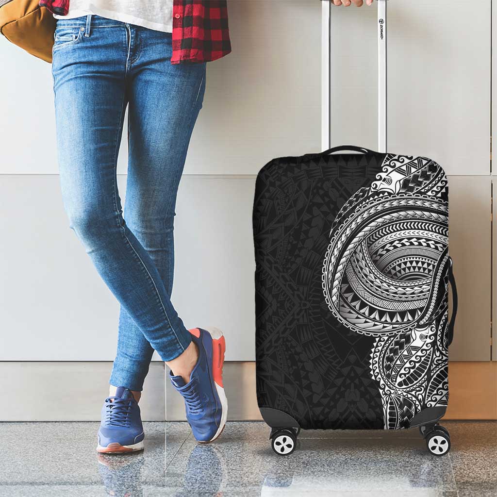 Traditional Polynesian Art Tattoos Luggage Cover Black Color - Polynesian Pride