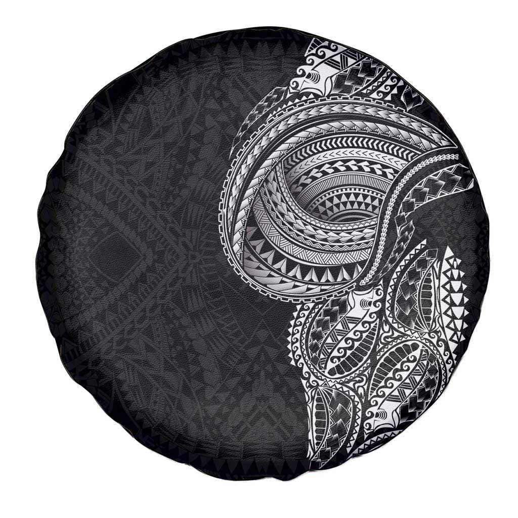 Traditional Polynesian Art Tattoos Spare Tire Cover Black Color - Polynesian Pride
