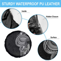 Traditional Polynesian Art Tattoos Spare Tire Cover Black Color - Polynesian Pride