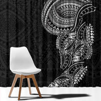 Traditional Polynesian Art Tattoos Window Curtain Black Color - Polynesian Pride