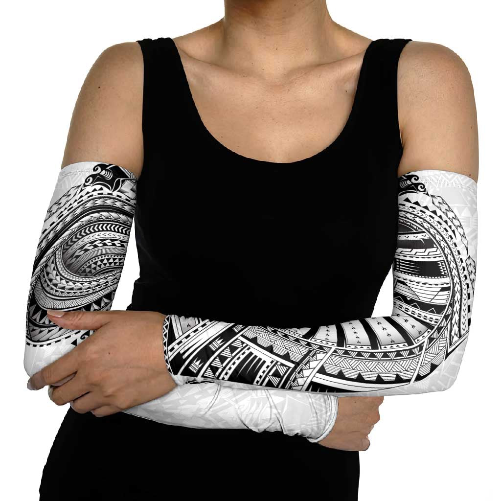 Traditional Polynesian Art Tattoos Arm Sleeves White Color - Polynesian Pride