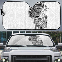 Traditional Polynesian Art Tattoos Auto Sun Shade White Color - Polynesian Pride