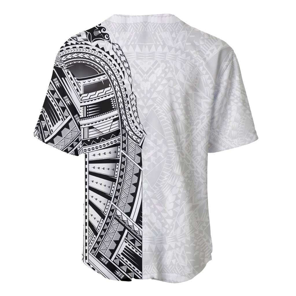Traditional Polynesian Art Tattoos Baseball Jersey White Color - Polynesian Pride
