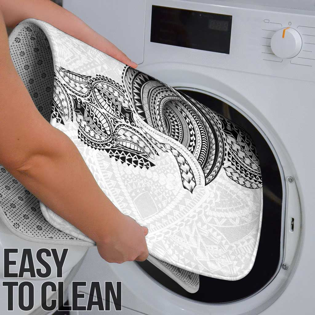 Traditional Polynesian Art Tattoos Bathroom Set White Color - Polynesian Pride