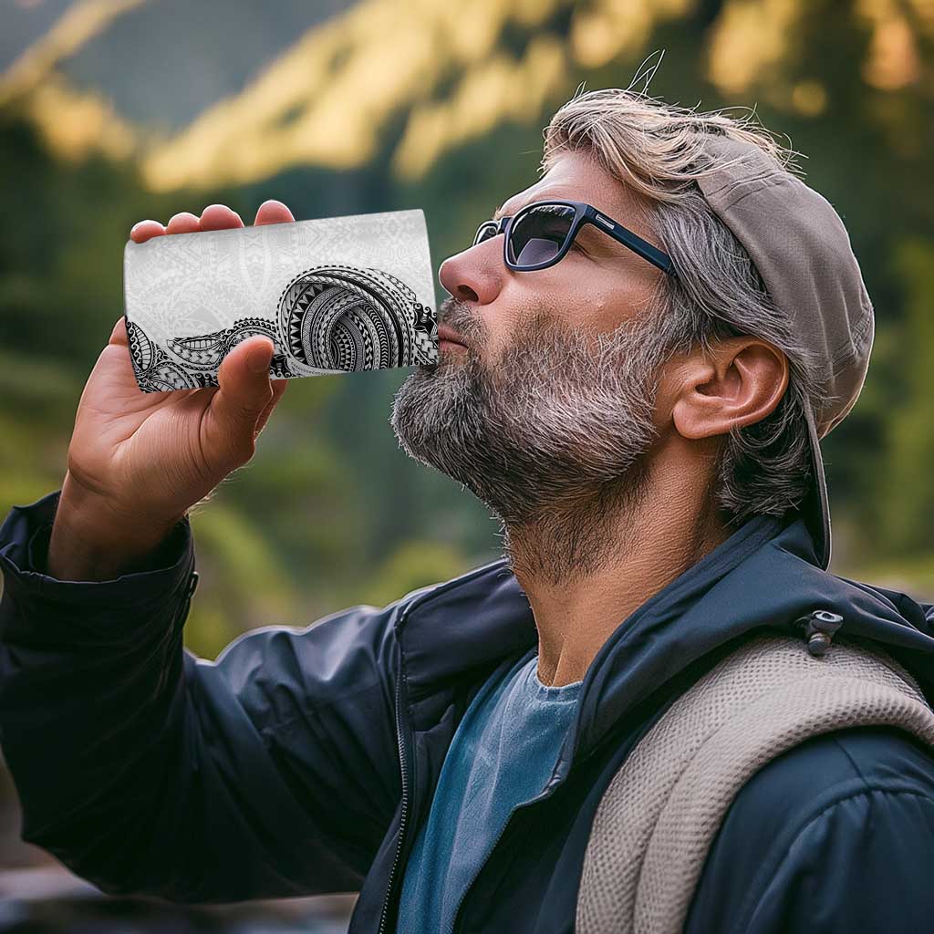 Traditional Polynesian Art Tattoos 4 in 1 Can Cooler Tumbler White Color - Polynesian Pride