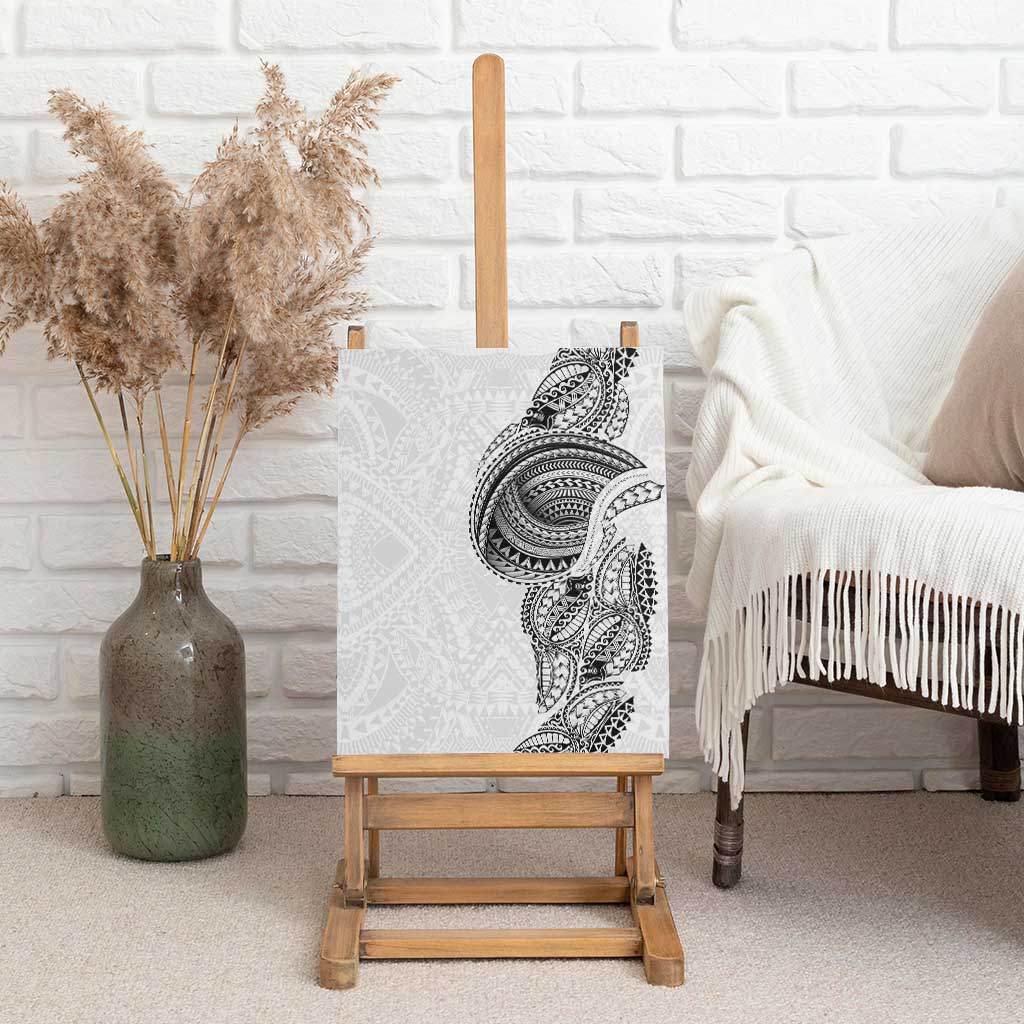 Traditional Polynesian Art Tattoos Canvas Wall Art White Color - Polynesian Pride