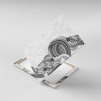 Traditional Polynesian Art Tattoos Canvas Wall Art White Color - Polynesian Pride
