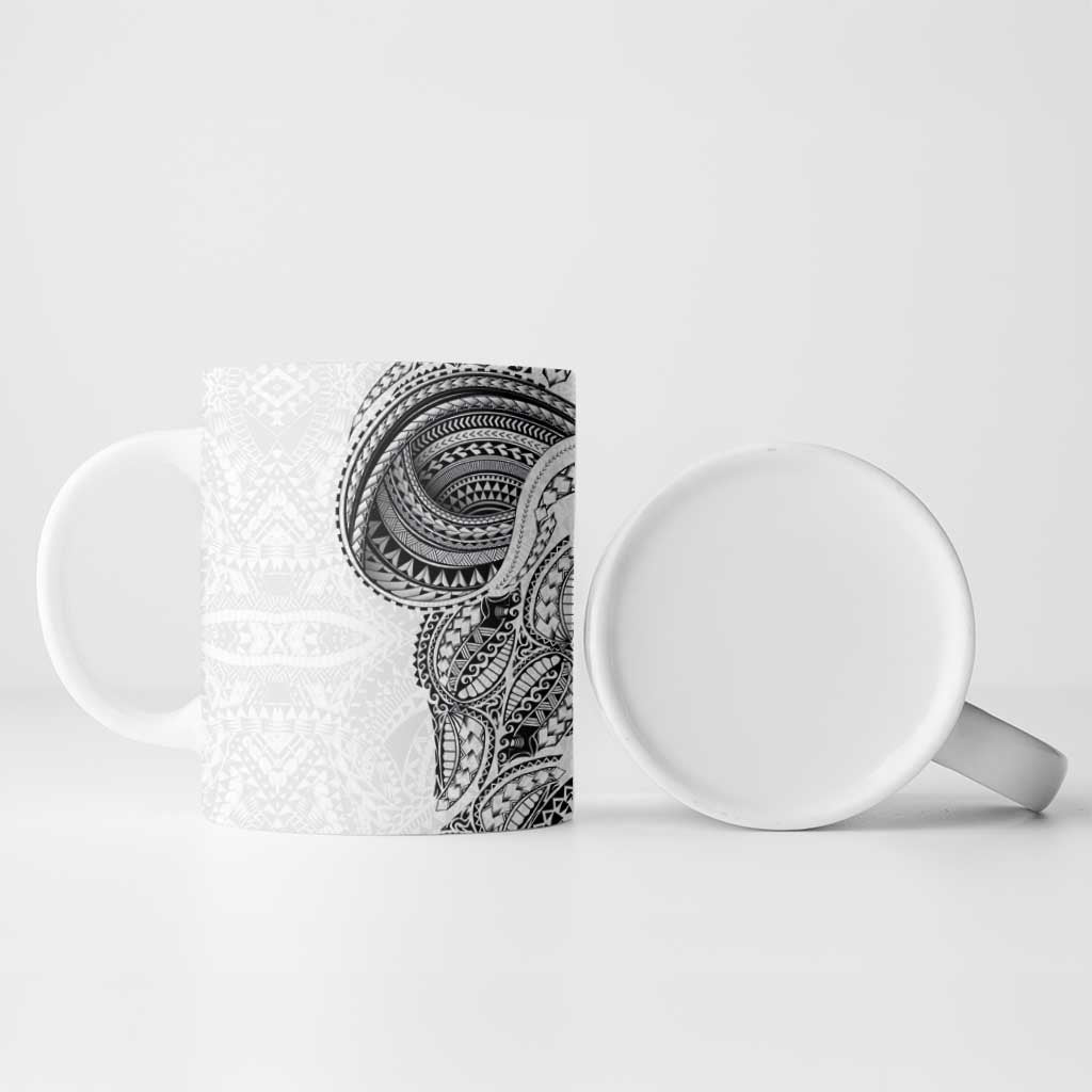 Traditional Polynesian Art Tattoos Ceramic Mug White Color - Polynesian Pride