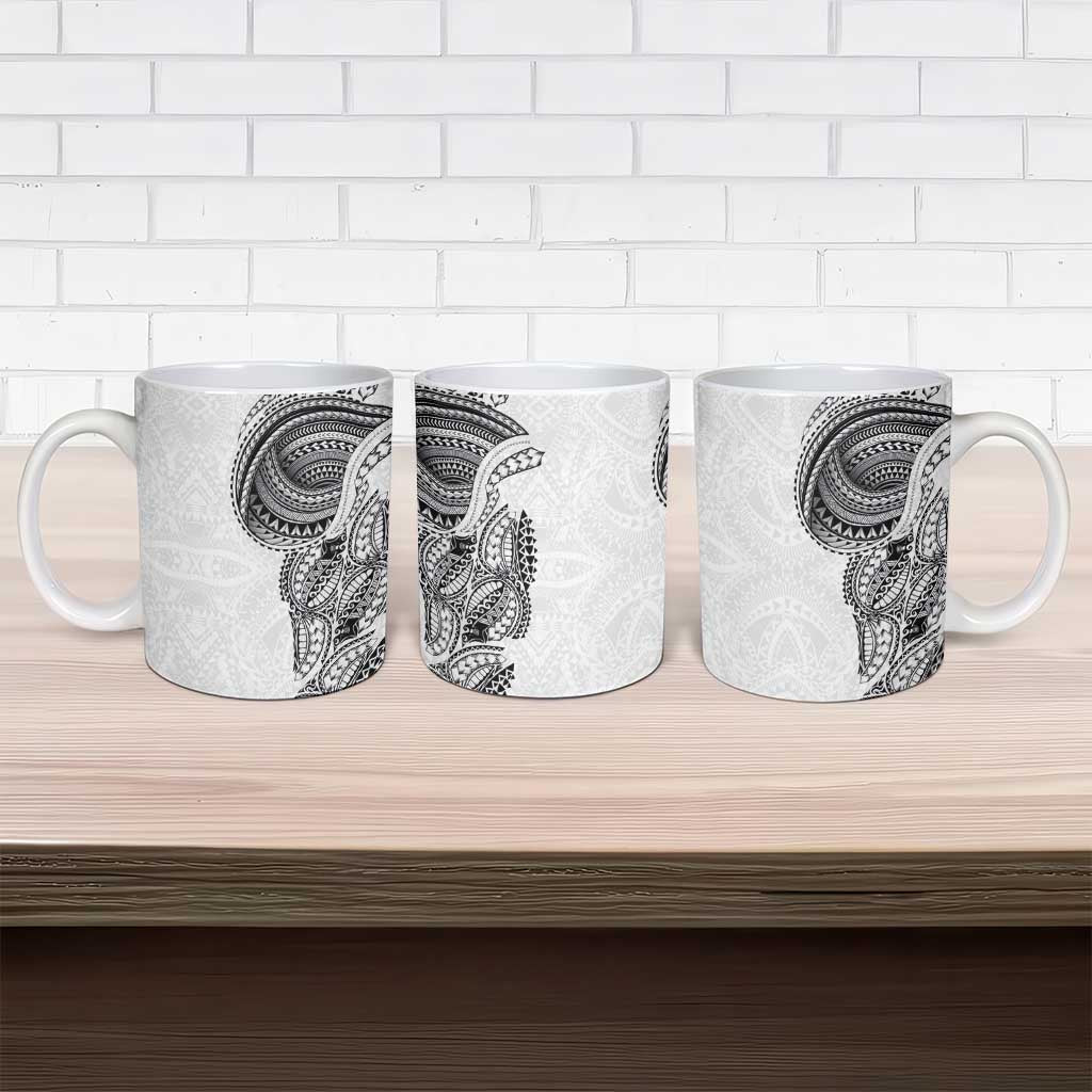 Traditional Polynesian Art Tattoos Ceramic Mug White Color - Polynesian Pride