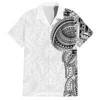 Traditional Polynesian Art Tattoos Family Matching Puletasi and Hawaiian Shirt White Color - Polynesian Pride