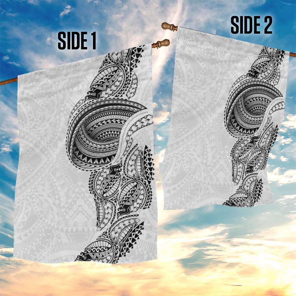 Traditional Polynesian Art Tattoos Garden Flag White Color - Polynesian Pride