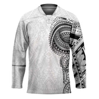 Traditional Polynesian Art Tattoos Hockey Jersey White Color - Polynesian Pride
