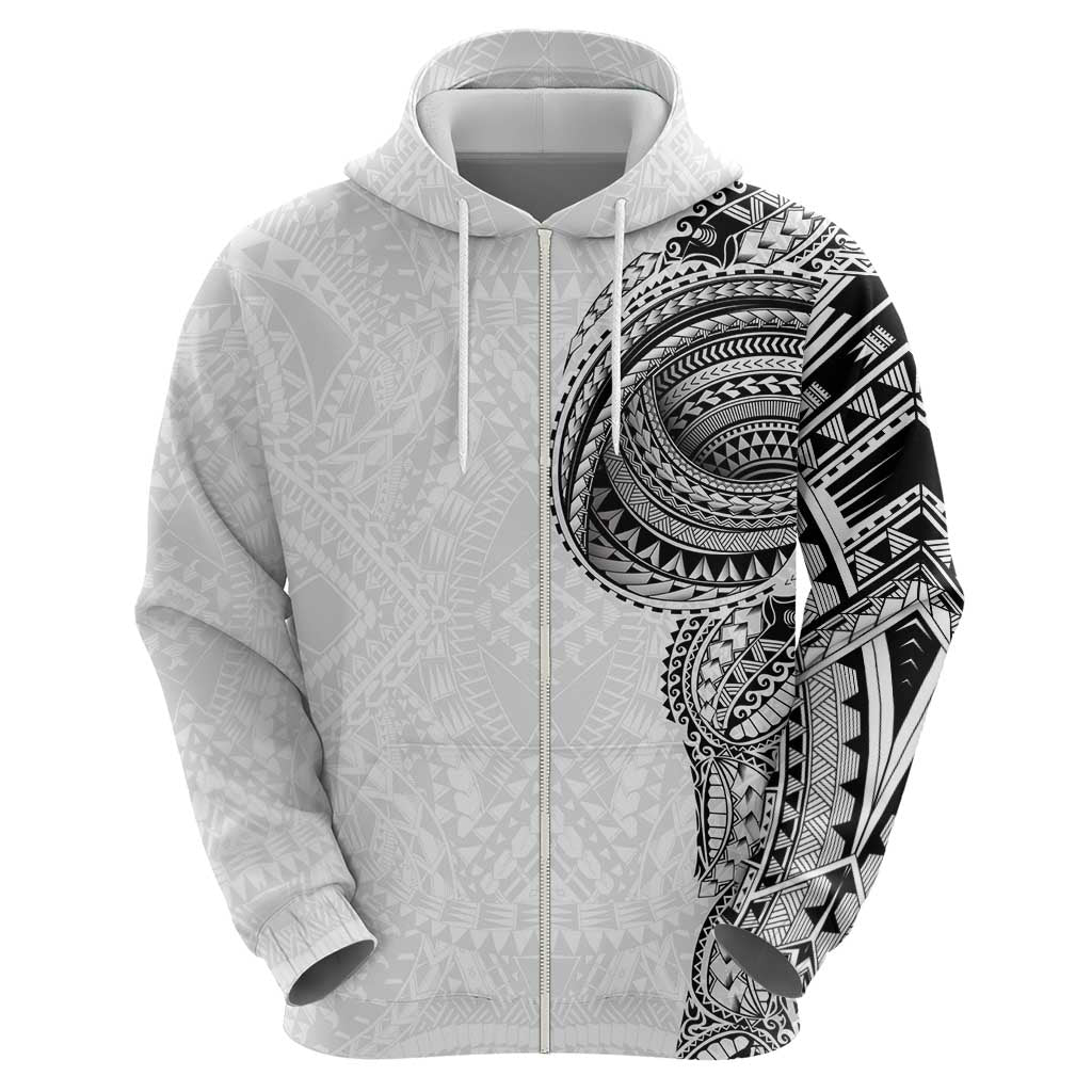 Traditional Polynesian Art Tattoos Hoodie White Color - Polynesian Pride