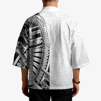 Traditional Polynesian Art Tattoos Kimono White Color - Polynesian Pride