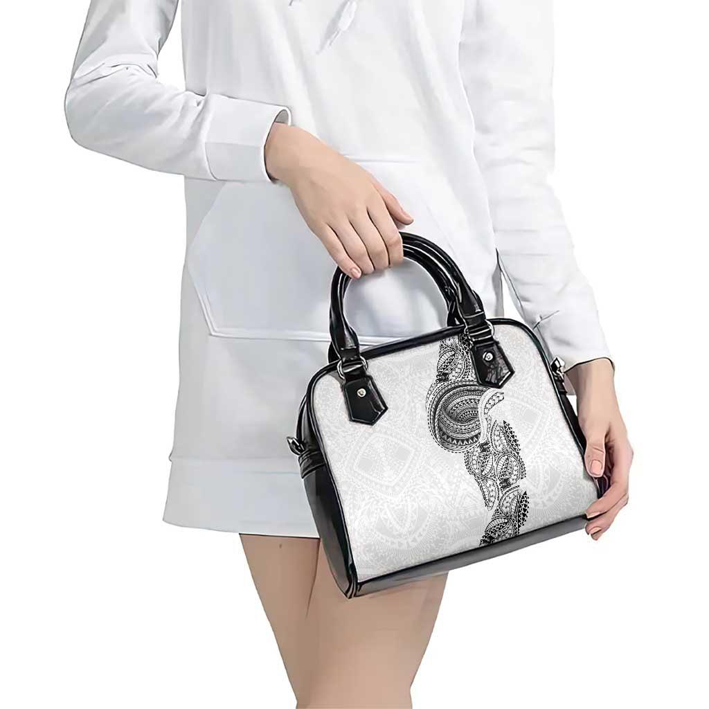 Traditional Polynesian Art Tattoos Shoulder Handbag White Color - Polynesian Pride