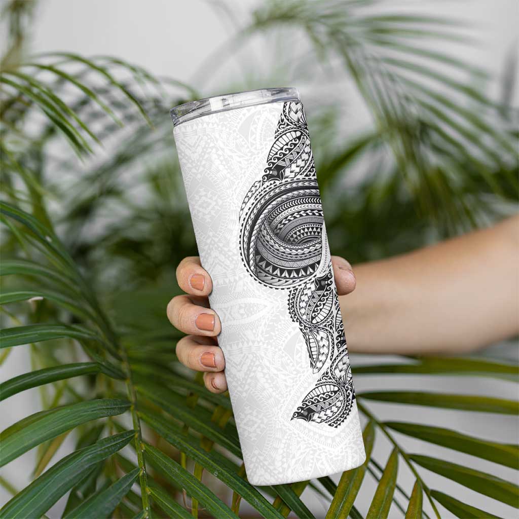 Traditional Polynesian Art Tattoos Skinny Tumbler White Color - Polynesian Pride