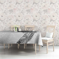 Traditional Polynesian Art Tattoos Tablecloth White Color - Polynesian Pride