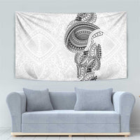 Traditional Polynesian Art Tattoos Tapestry White Color - Polynesian Pride