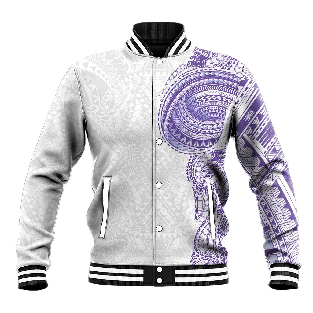 Traditional Polynesian Art Tattoos Baseball Jacket Purple Color - Polynesian Pride