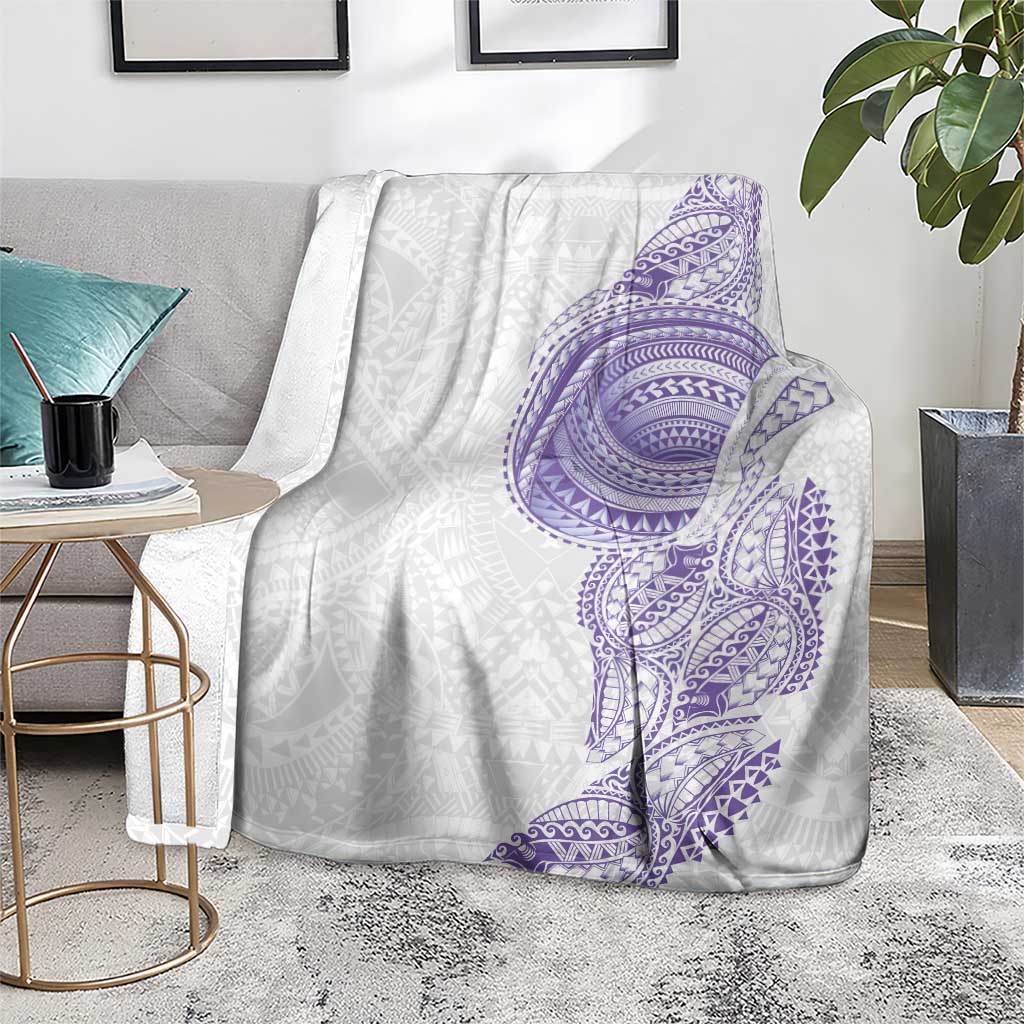 Traditional Polynesian Art Tattoos Blanket Purple Color - Polynesian Pride