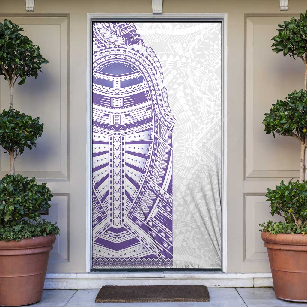 Traditional Polynesian Art Tattoos Door Cover Purple Color - Polynesian Pride