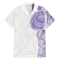 Traditional Polynesian Art Tattoos Family Matching Mermaid Dress and Hawaiian Shirt Purple Color - Polynesian Pride