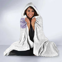 Traditional Polynesian Art Tattoos Hooded Blanket Purple Color - Polynesian Pride