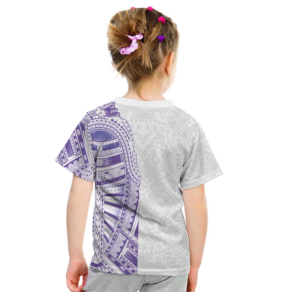 Traditional Polynesian Art Tattoos Kid T Shirt Purple Color - Polynesian Pride