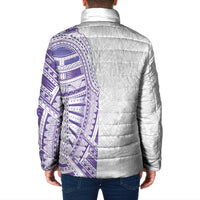 Traditional Polynesian Art Tattoos Padded Jacket Purple Color - Polynesian Pride