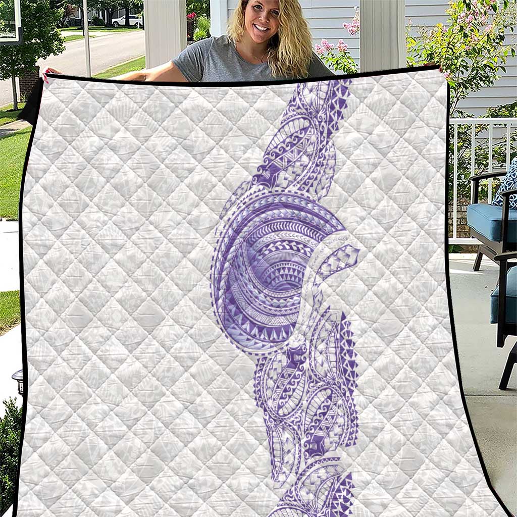 Traditional Polynesian Art Tattoos Quilt Purple Color - Polynesian Pride