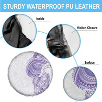 Traditional Polynesian Art Tattoos Spare Tire Cover Purple Color - Polynesian Pride