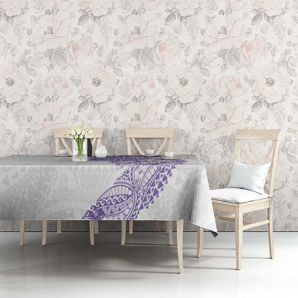 Traditional Polynesian Art Tattoos Tablecloth Purple Color - Polynesian Pride