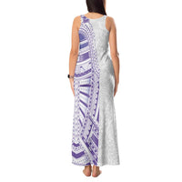 Traditional Polynesian Art Tattoos Tank Maxi Dress Purple Color - Polynesian Pride