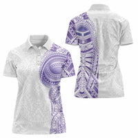 Traditional Polynesian Art Tattoos Women Polo Shirt Purple Color - Polynesian Pride