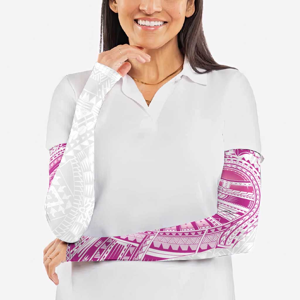 Traditional Polynesian Art Tattoos Arm Sleeves Pink Color - Polynesian Pride