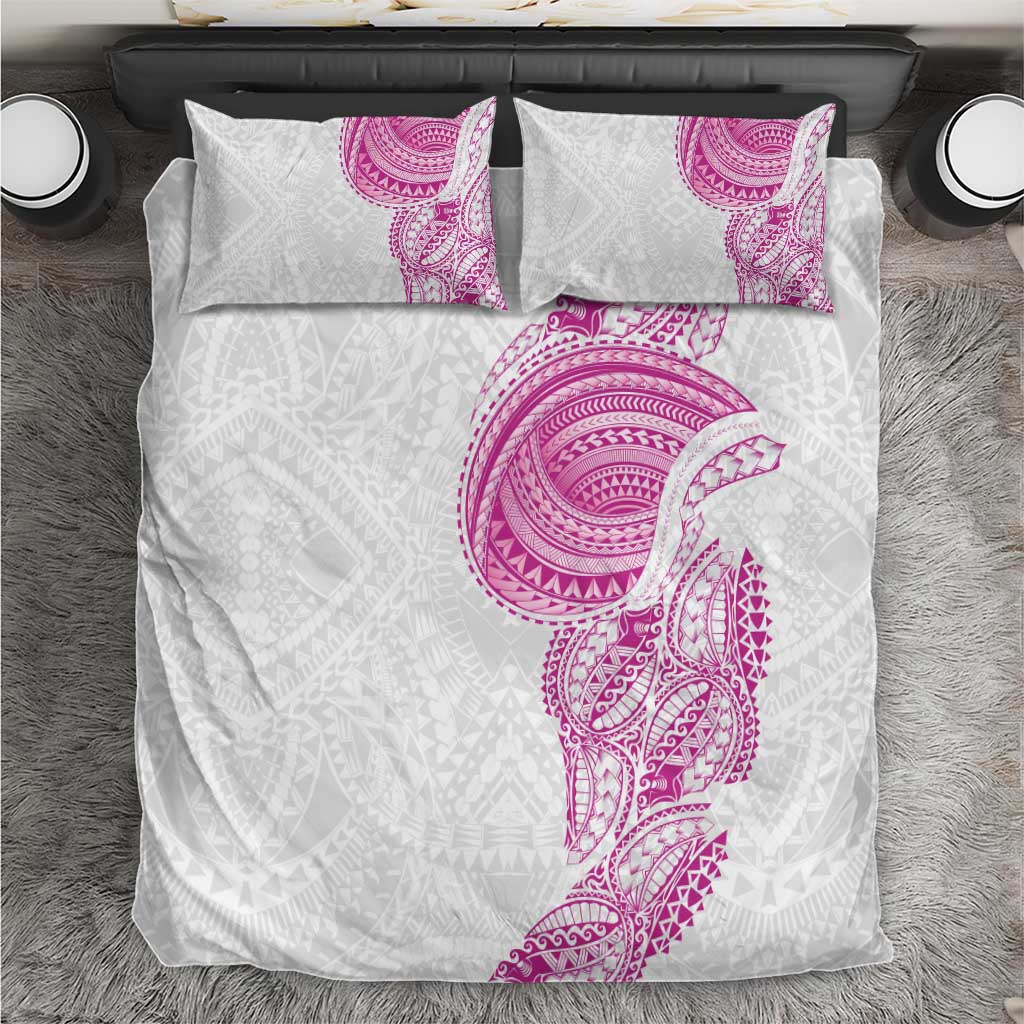 Traditional Polynesian Art Tattoos Bedding Set Pink Color - Polynesian Pride
