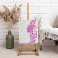 Traditional Polynesian Art Tattoos Canvas Wall Art Pink Color - Polynesian Pride