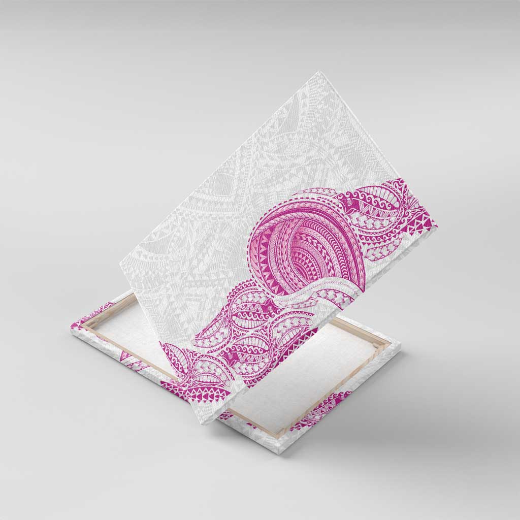 Traditional Polynesian Art Tattoos Canvas Wall Art Pink Color - Polynesian Pride